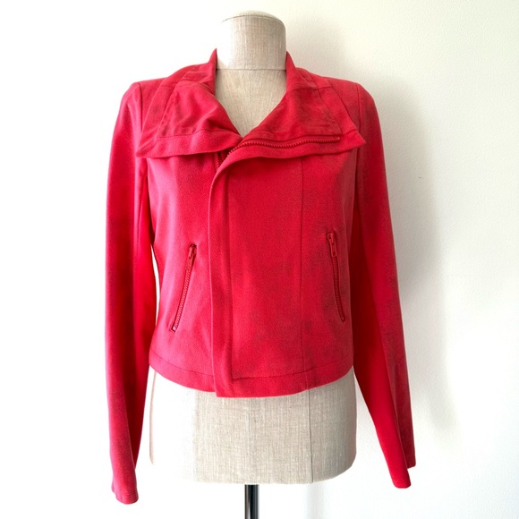 Rock & Republic Red Distressed Cropped Moro Jacket - Picture 3 of 14